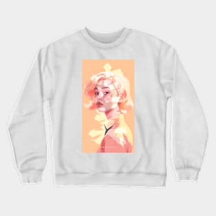 Ethereal Riso Lady: Grace in Print Crewneck Sweatshirt